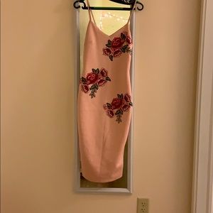 Pink floral design dress
